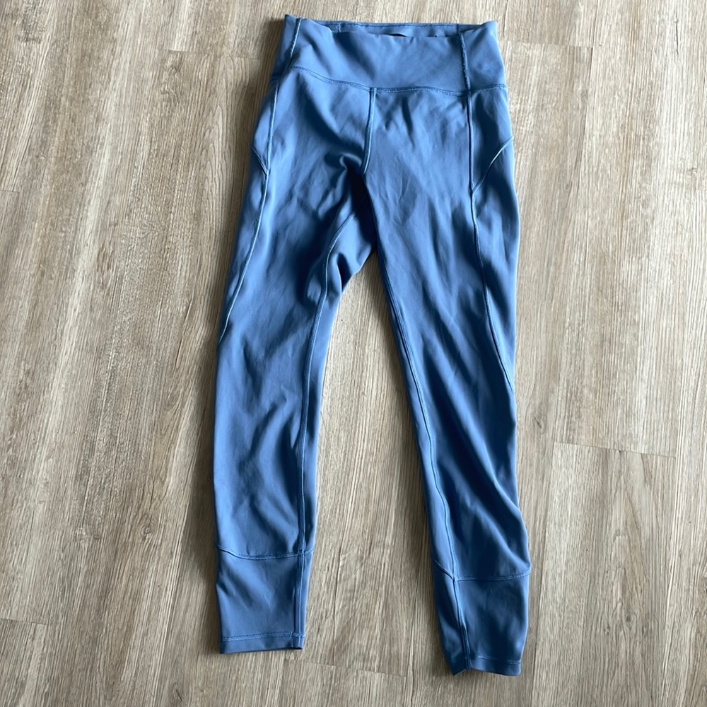 Lululemon high-rise leggings size 6 color blue